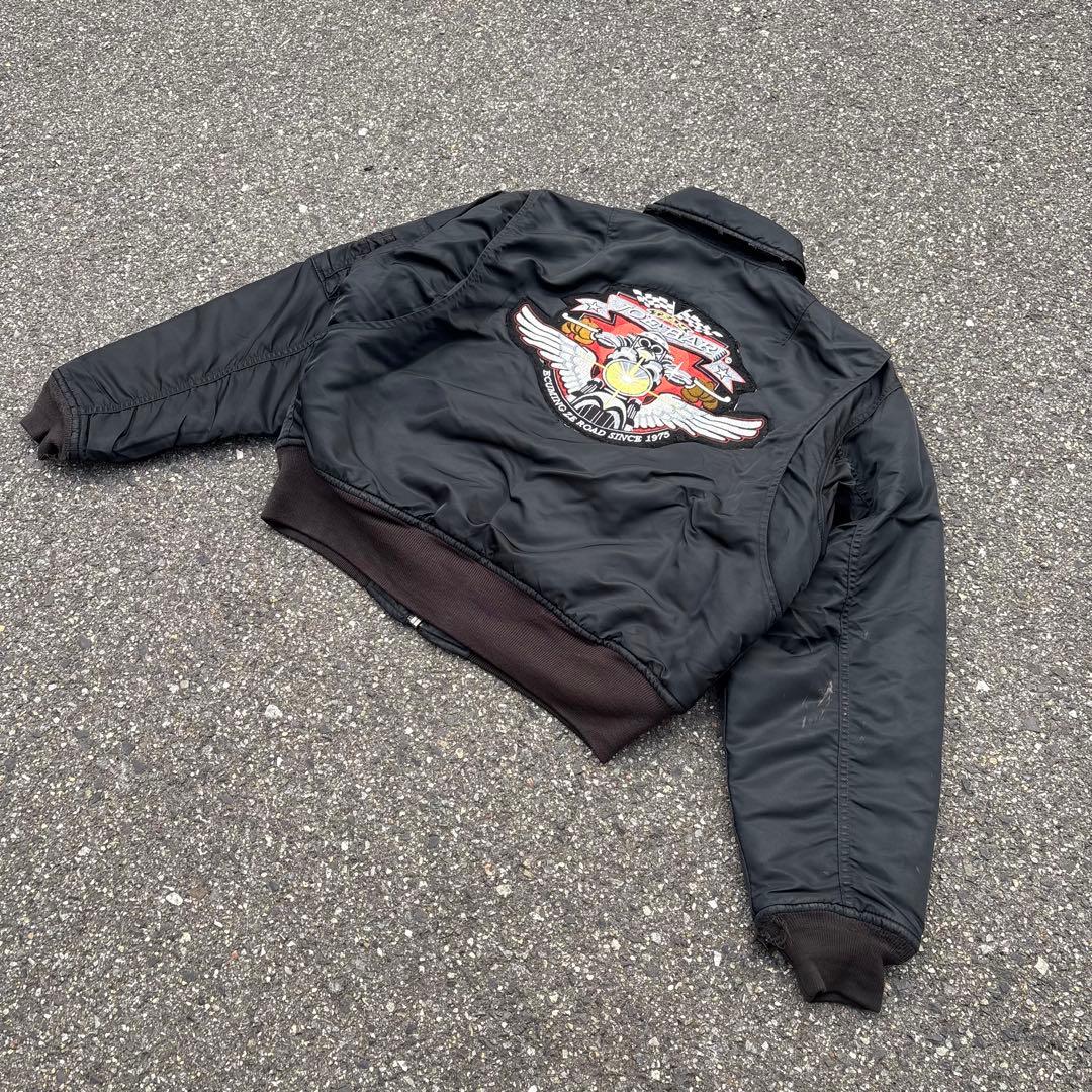 90s Schott CWU-R フライトジャケット ブラック MA-1 名作