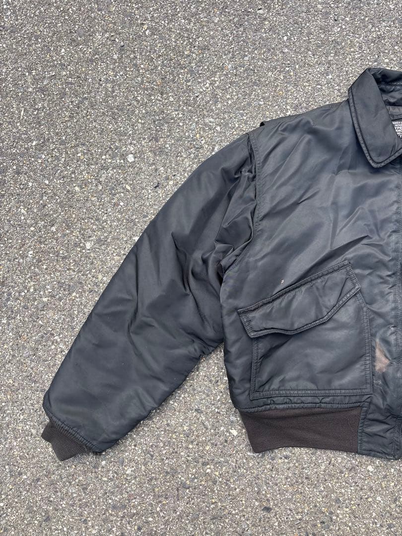 90s Schott CWU-R フライトジャケット ブラック MA-1 名作