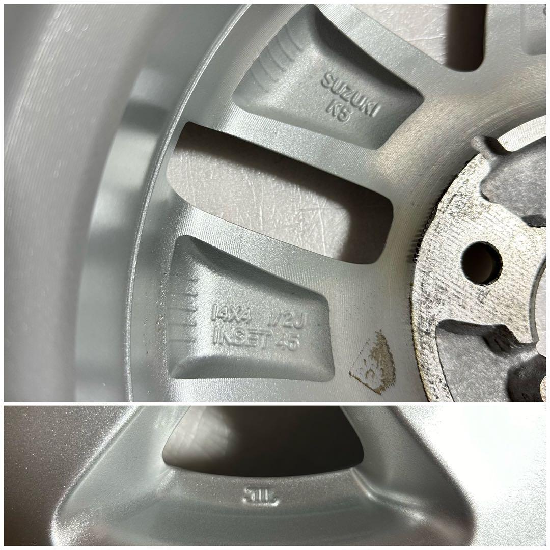 4本　14インチ　スズキ　スペーシア純正ホイール　シルバー