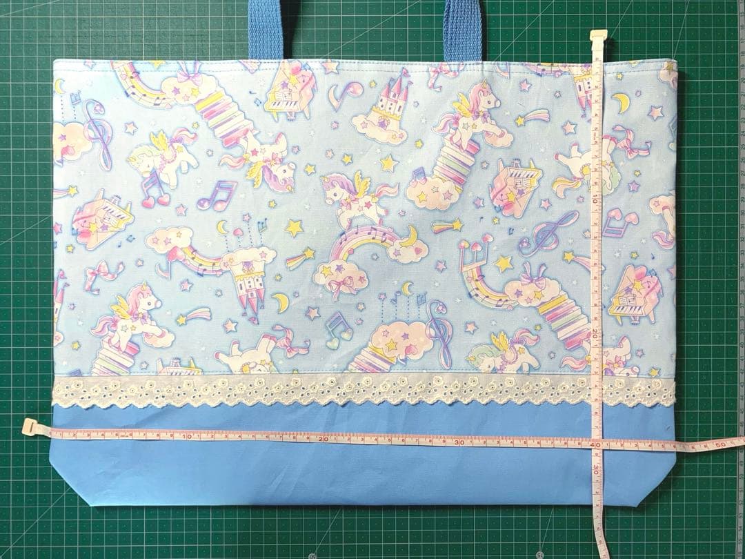 グリーン 2/末 ✿可愛い ユニコーン×水色✿ 入園入学3点セット！