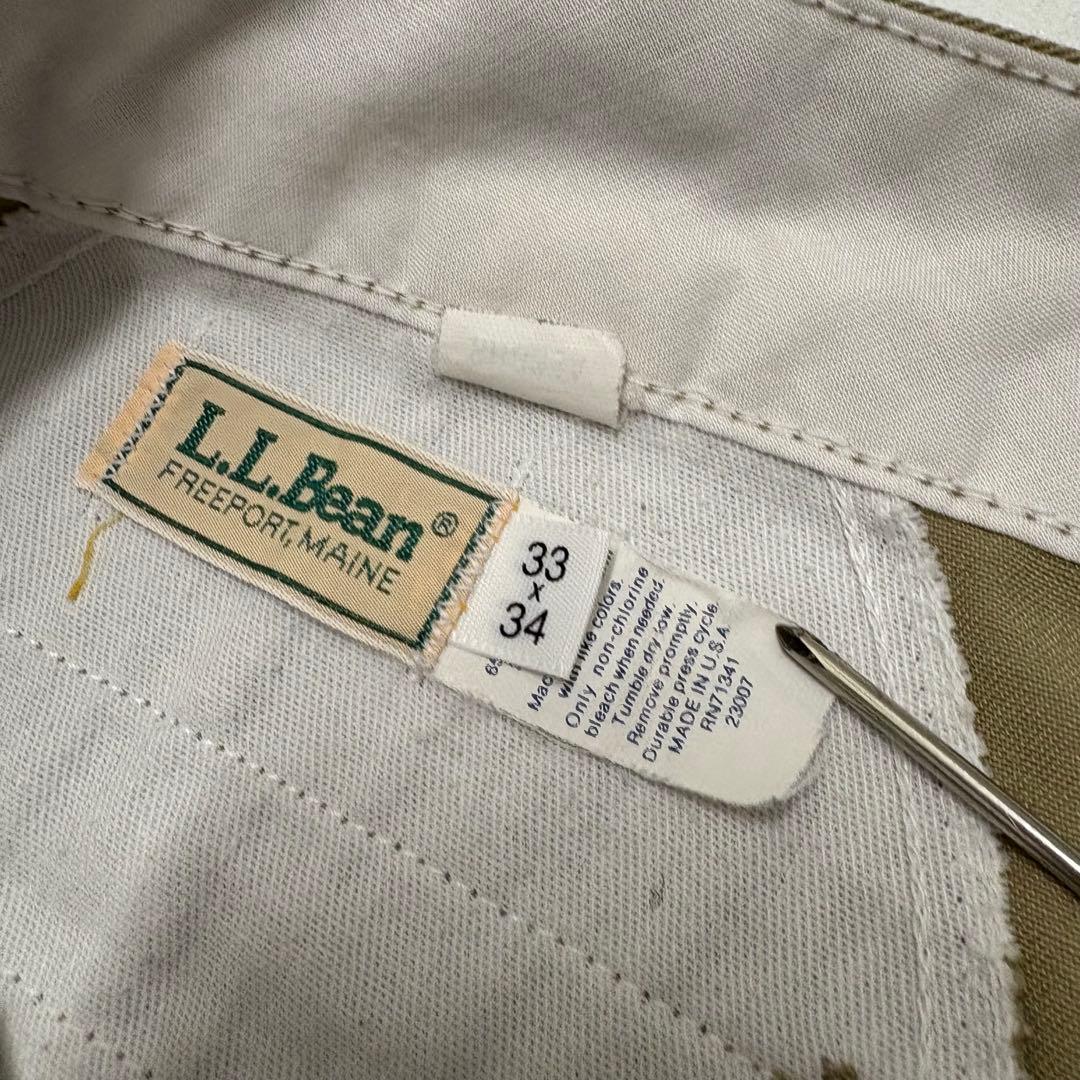 USA製 90’s L.L.Bean チノ パンツ W33 カーキ
