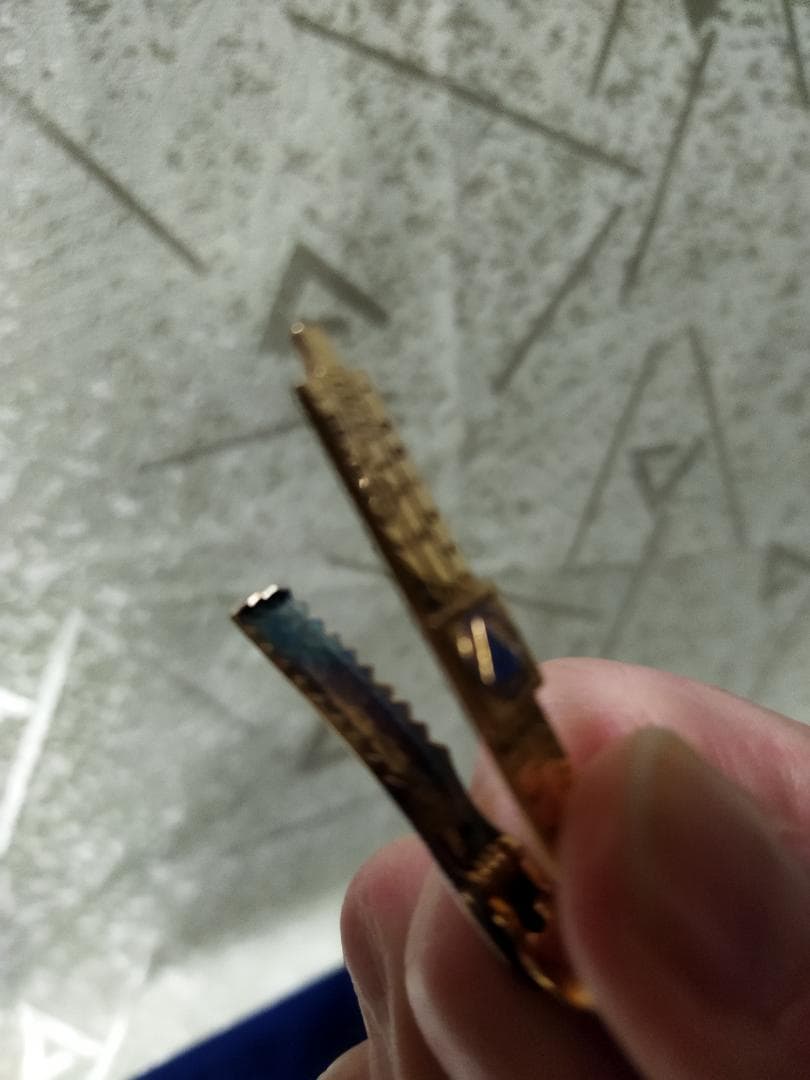 10K ネクタイピン　銀座WAKO SILVER　10K刻印　企業名　未使用