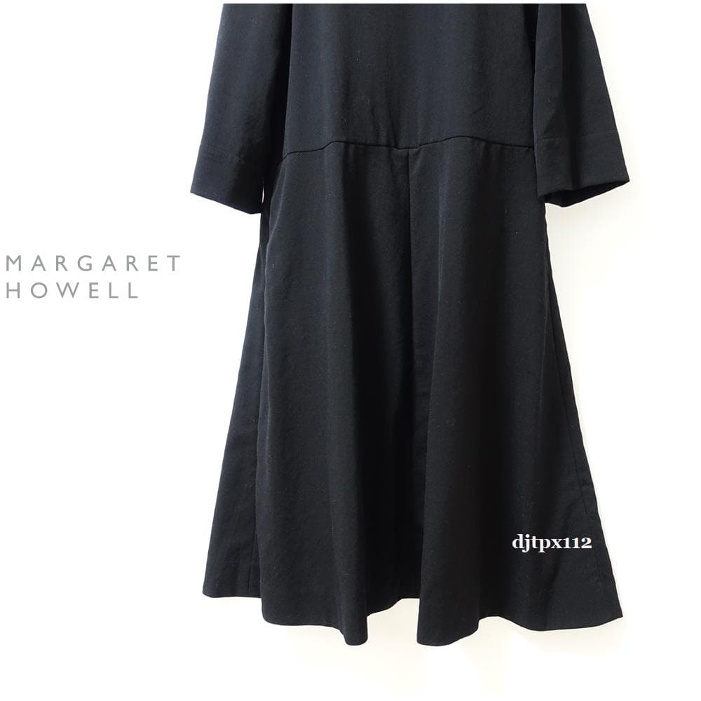 mitoma極美品*マーガレットハウエル *ソフトウール 定番フレアドレス