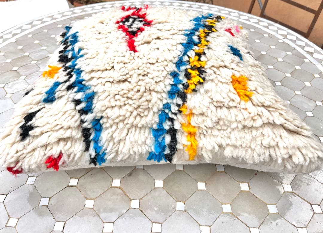 モロッコ　アジラル　クッションカバー　プフ　ラグ 172 2点