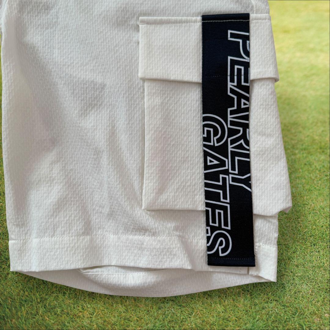 現行モデル　パーリーゲイツ　ハーフパンツ　短パン　白　ホワイト　4 M〜L相当