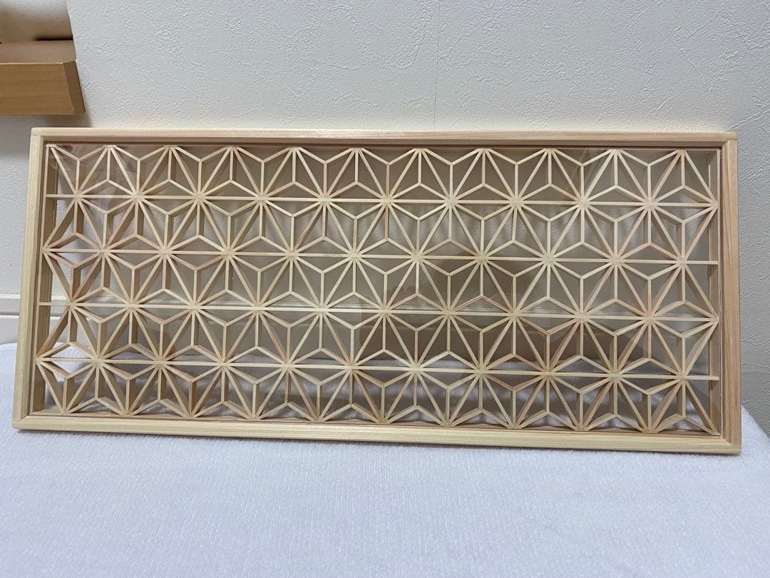 【Sato】組子細工_折敷(6枚)_麻の葉紋様