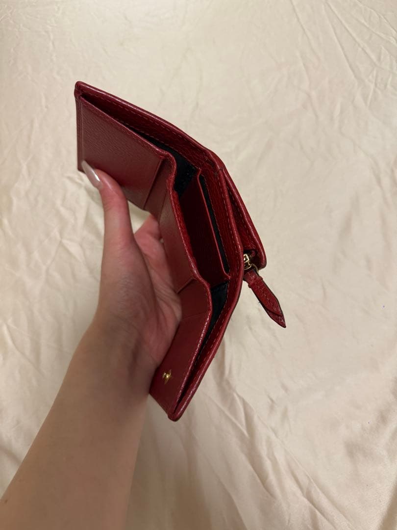 GUCCI GGロゴ レッド 三つ折り財布　【正規品】