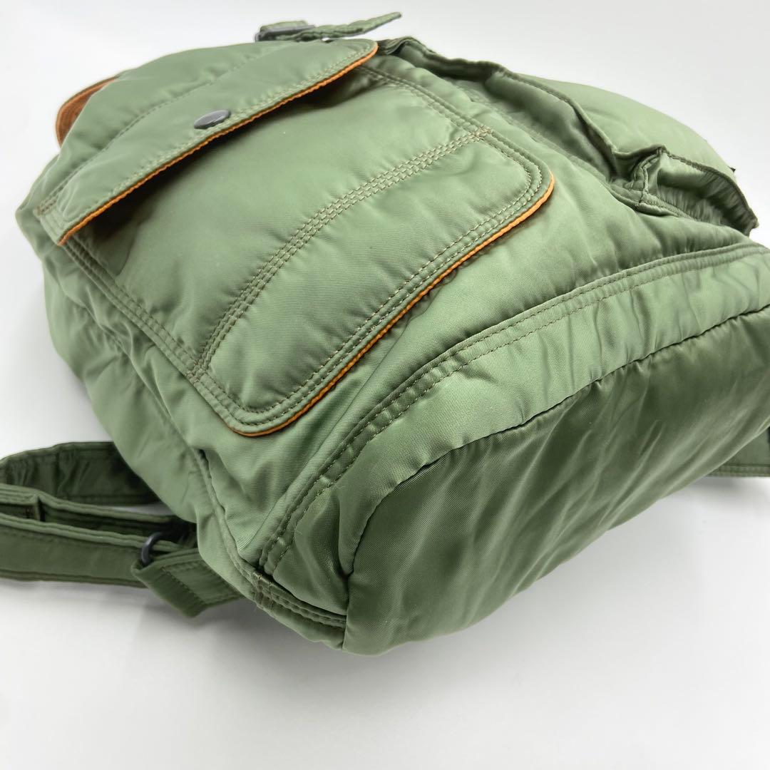 極美品　PORTER ポーター　タンカー　リュック　メンズ　カーキ　グリーン
