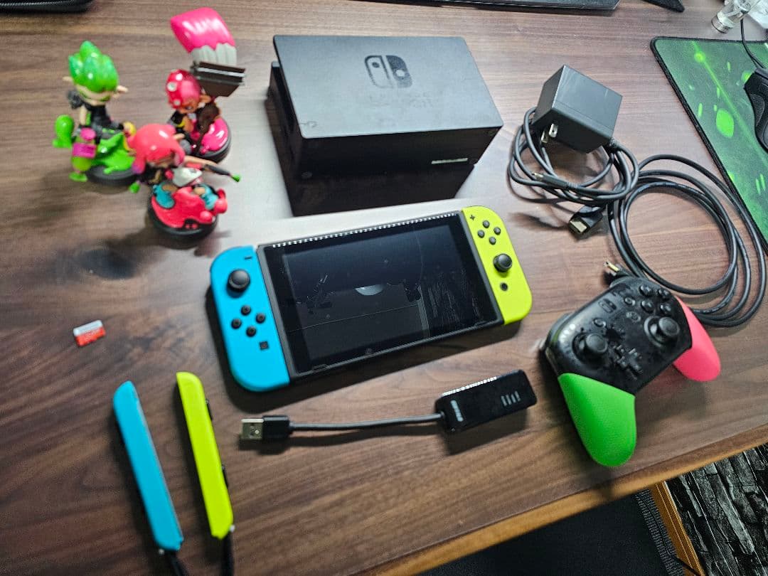 Nintendo Switch 本体 青/黄 ケース プロコン 付属品付