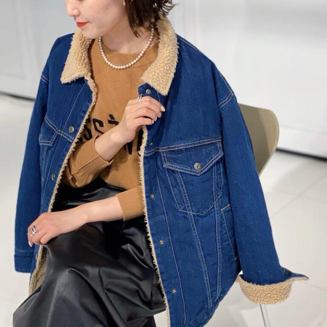 スピックアンドスパン【5 1/2】リバーシブル　ボアトラッカージャケット