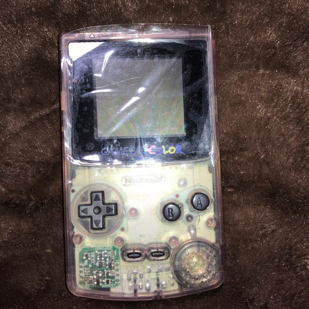 任天堂ゲームボーイカラーのクリアーパプルガラス製スクリーンレンズ 偏光板交換