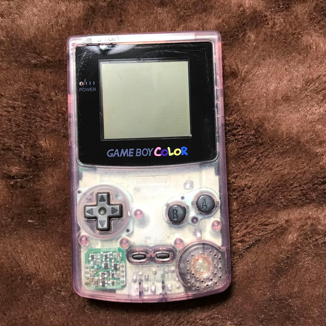 任天堂ゲームボーイカラーのクリアーパプルガラス製スクリーンレンズ 偏光板交換