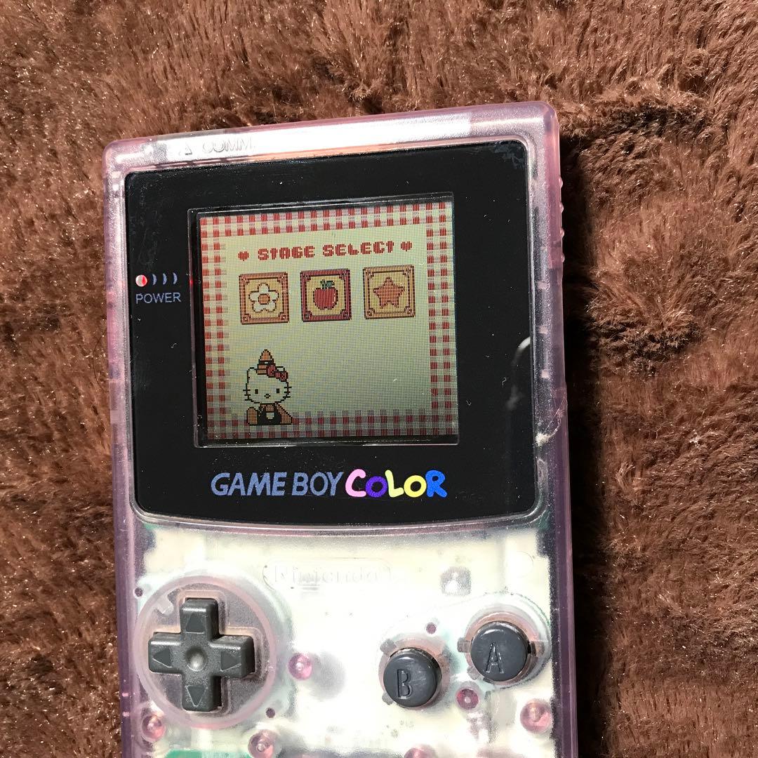 任天堂ゲームボーイカラーのクリアーパプルガラス製スクリーンレンズ 偏光板交換