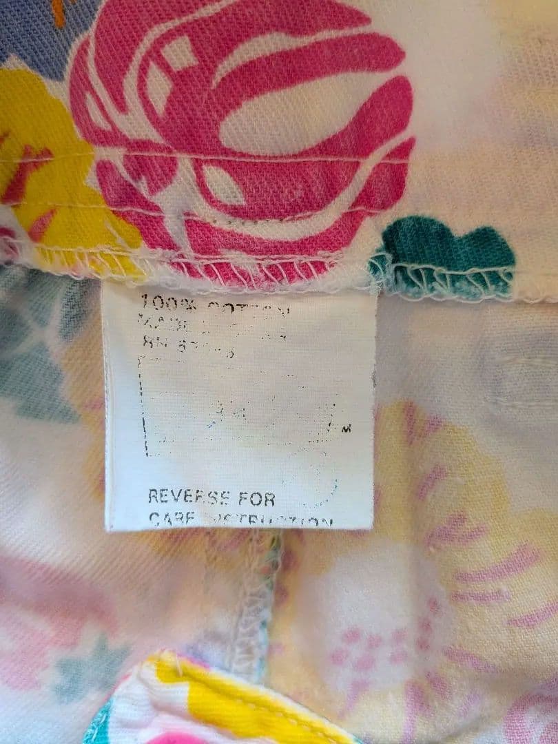 ヴィンテージ　花柄　ショートオール