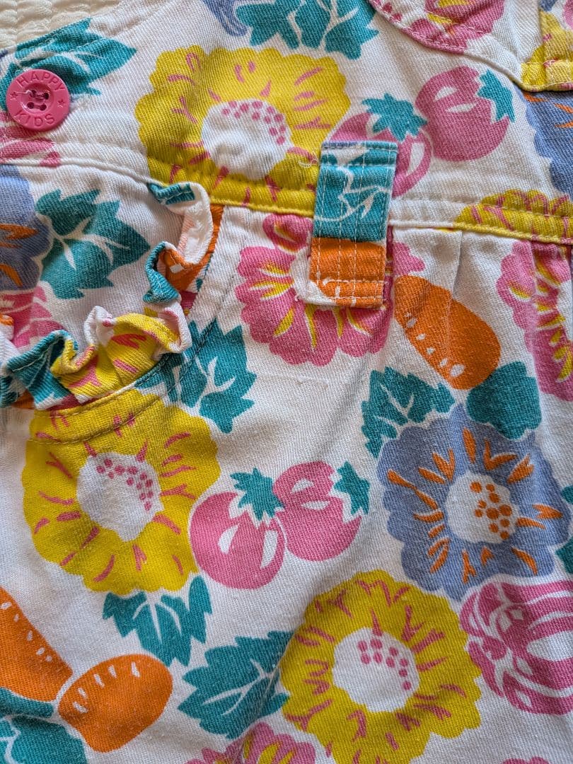 ヴィンテージ　花柄　ショートオール