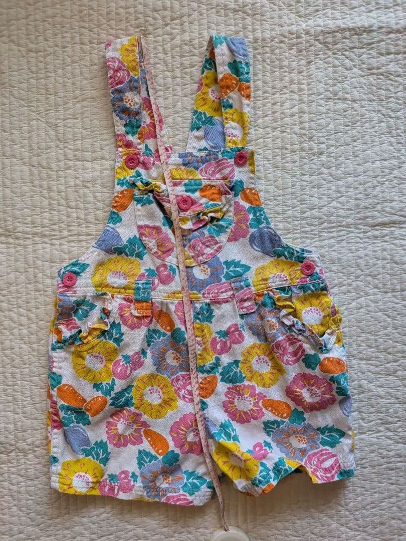 ヴィンテージ　花柄　ショートオール