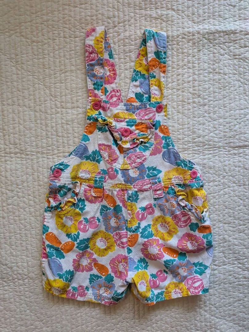ヴィンテージ　花柄　ショートオール