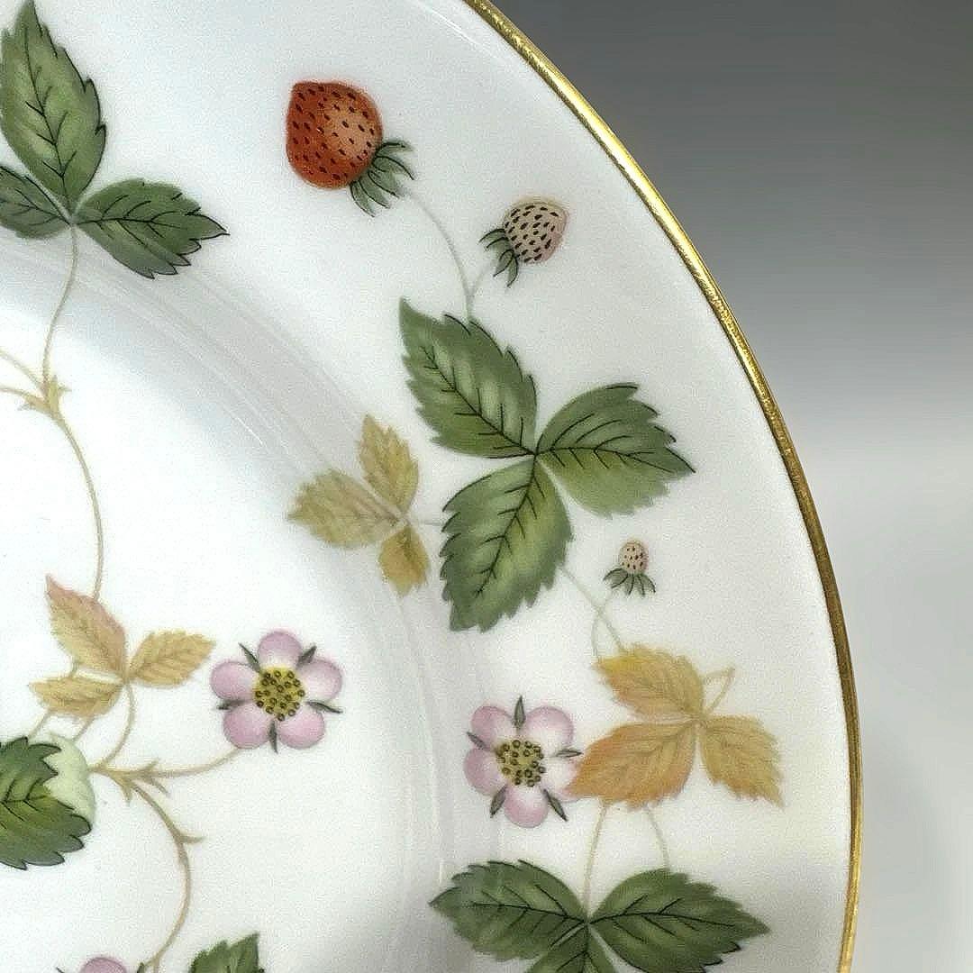 ま*ん様  ワイルドストロベリー プレート 黒壺マーク 6客揃