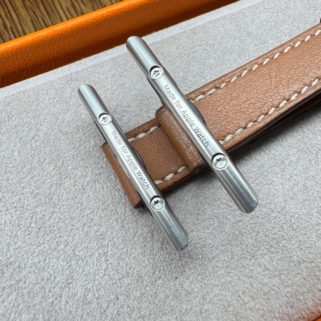 2342 Apple Watch エルメス　ゴールド　ブラウン　ドゥブルトゥール