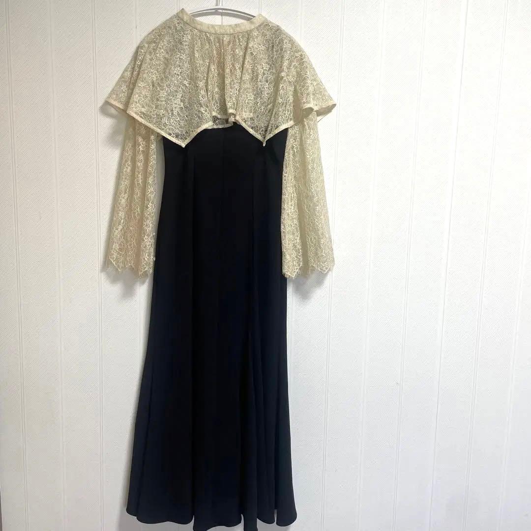 ANDRÉSD アンドレスド レースケープ オケージョンドレス 黒 × ベージュ