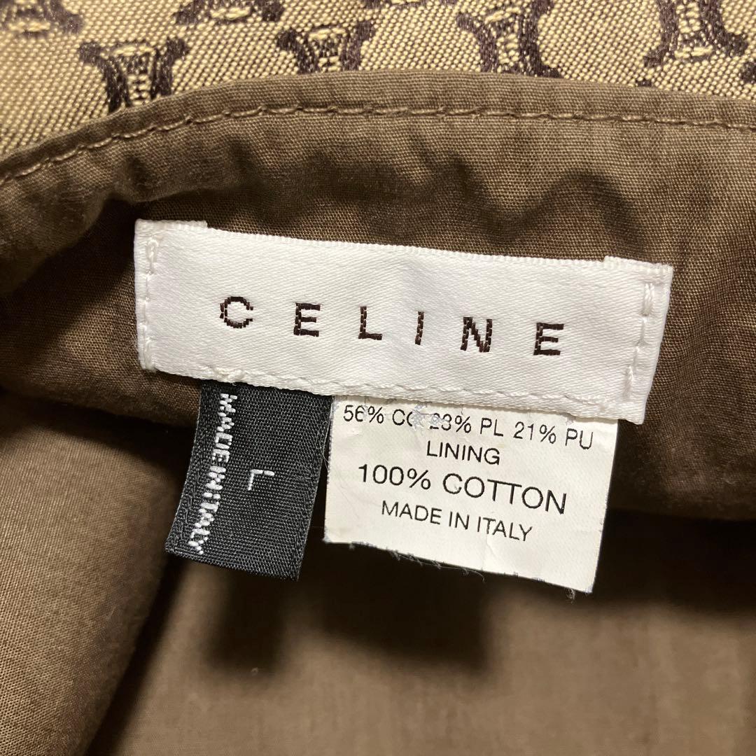 CELINE セリーヌ マカダム トリオンフ柄 バケットハット L イタリア製