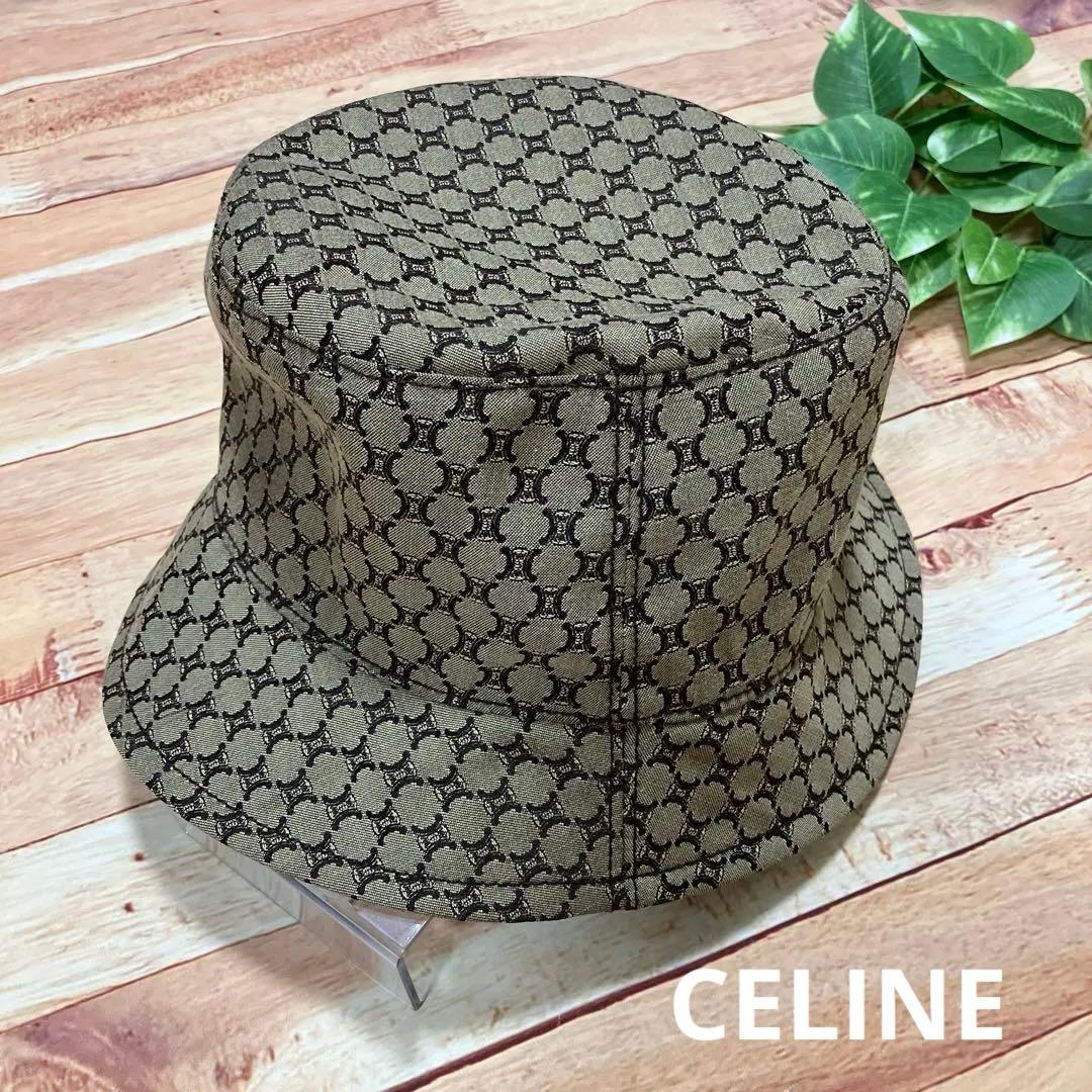 CELINE セリーヌ マカダム トリオンフ柄 バケットハット L イタリア製