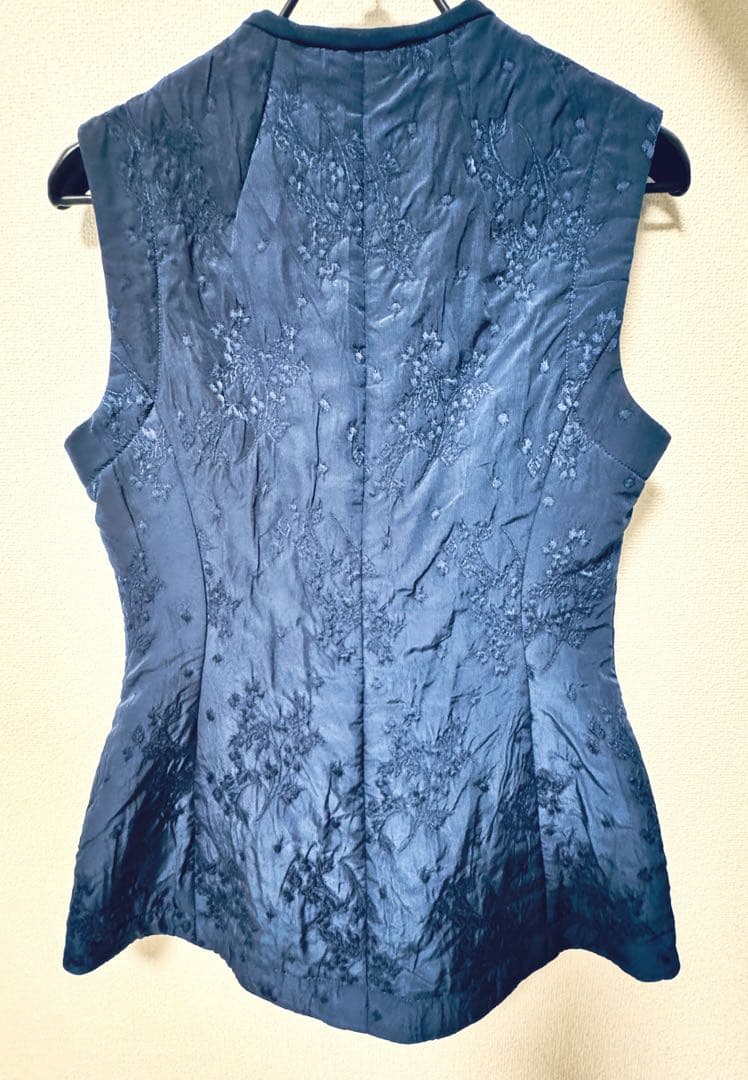 Mame Kurogouchi マメ キルトジャガード ノースリーブ ベスト