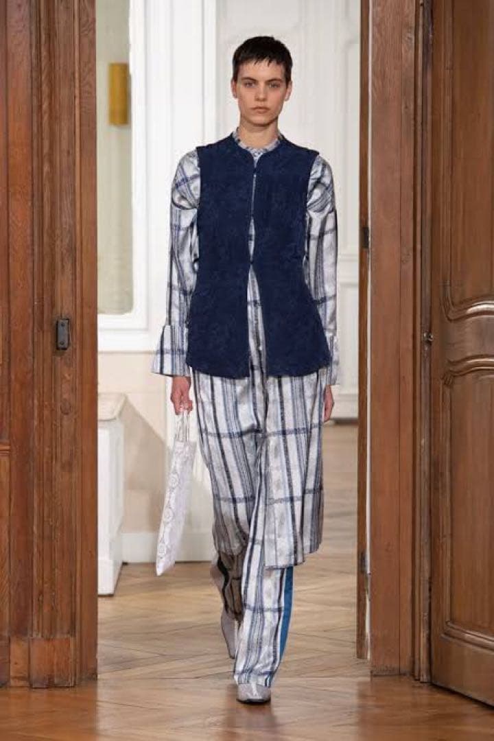 Mame Kurogouchi マメ キルトジャガード ノースリーブ ベスト