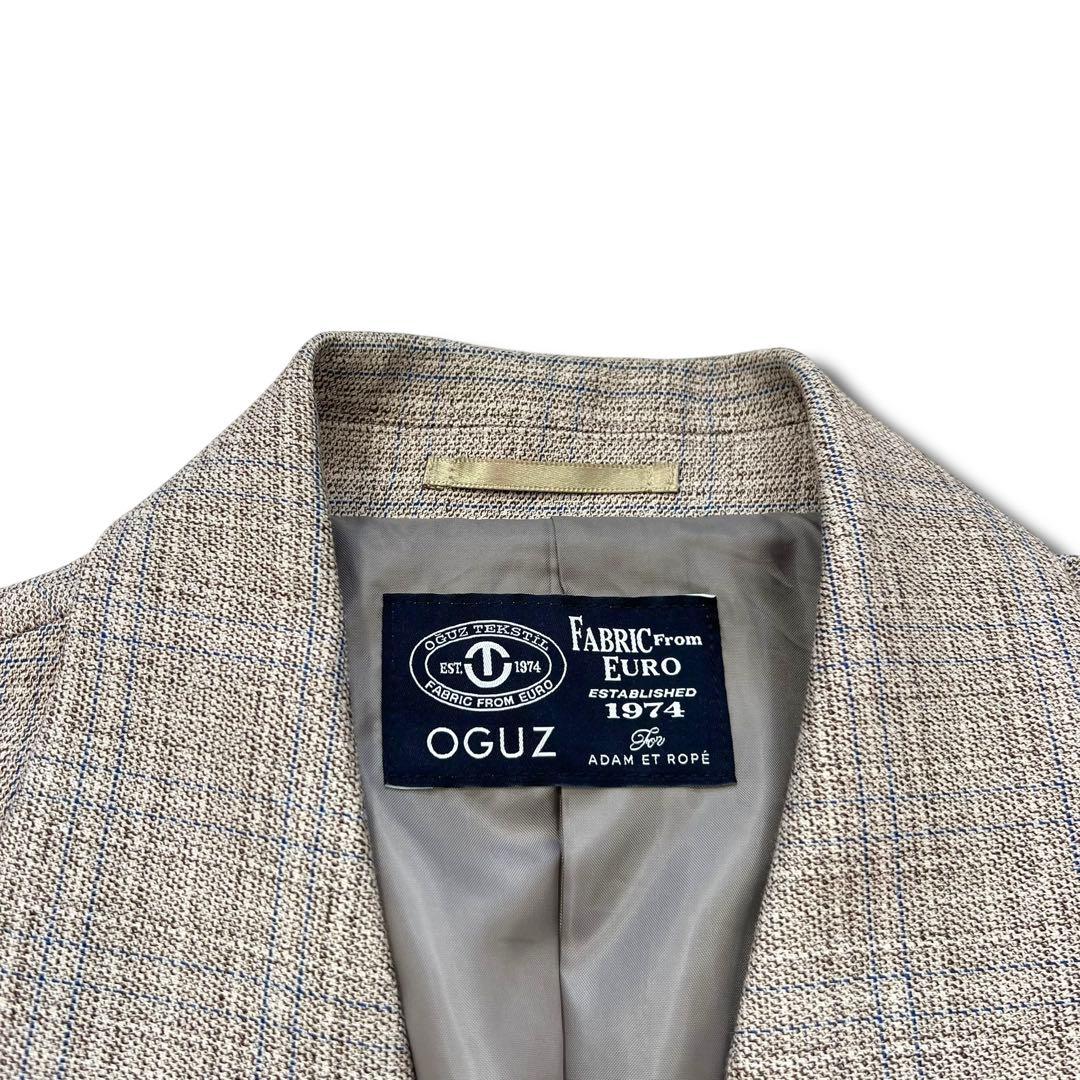 極美品 アダムエロペ × OGUZ 別注 T/R ストレッチ ルーズ スーツ M