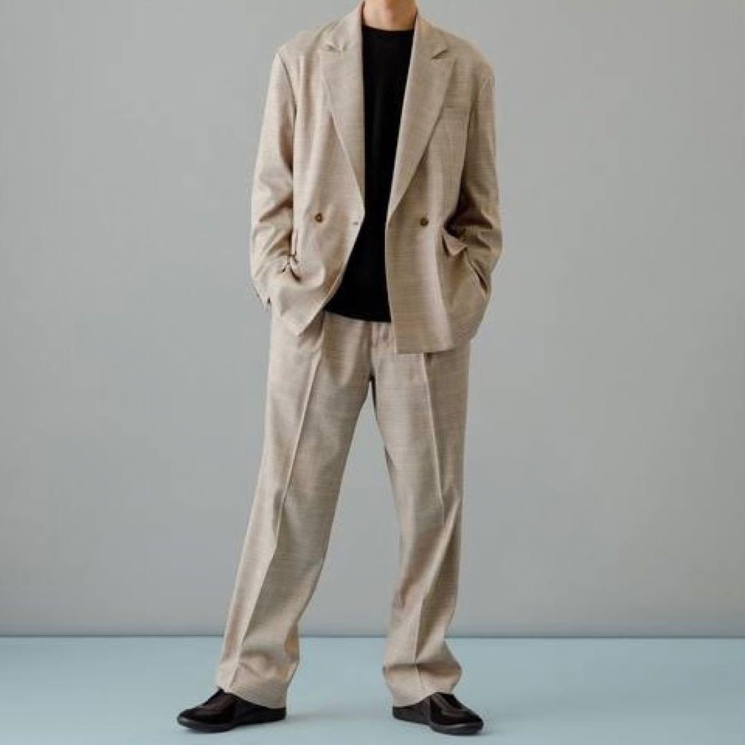 極美品 アダムエロペ × OGUZ 別注 T/R ストレッチ ルーズ スーツ M