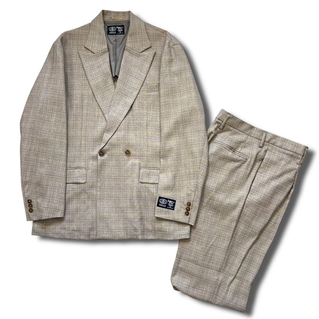 極美品 アダムエロペ × OGUZ 別注 T/R ストレッチ ルーズ スーツ M