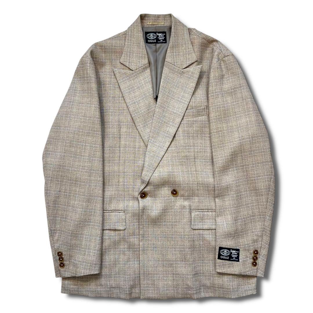 極美品 アダムエロペ × OGUZ 別注 T/R ストレッチ ルーズ スーツ M