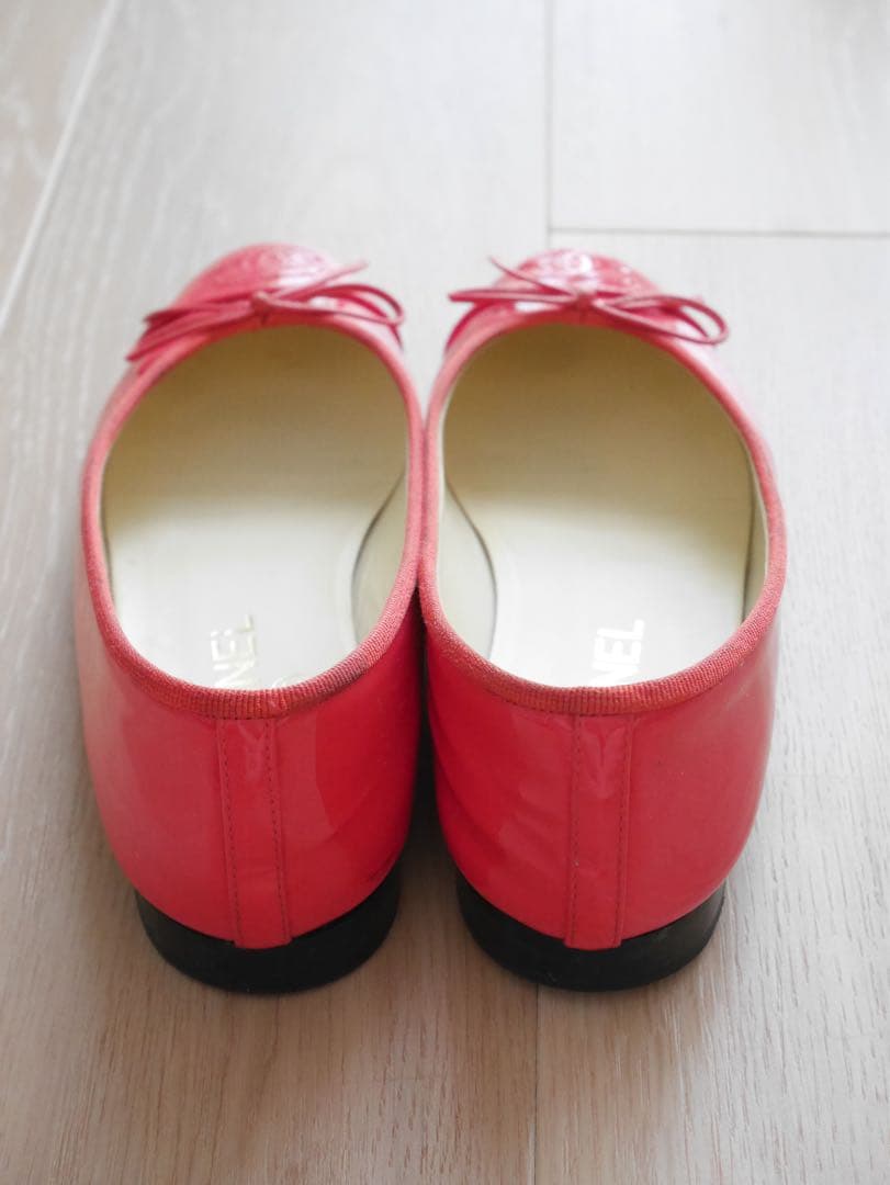 CHANEL バレーシューズ パンプス ココマーク キャップトゥ リボン 36