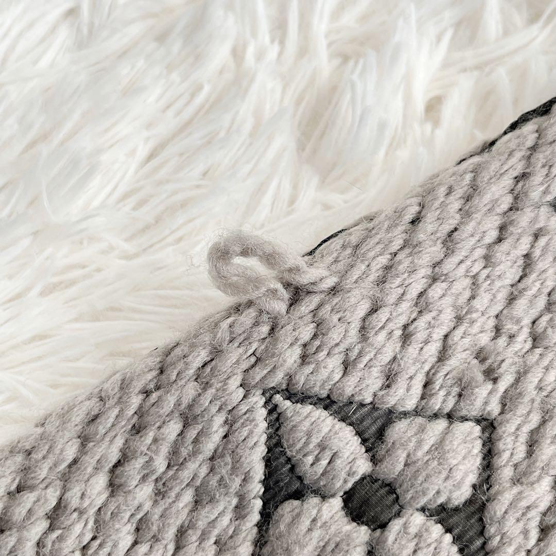 正規品　ルイヴィトン　エシャルプロゴマニア　マフラー　モノグラム　グレー　ウール