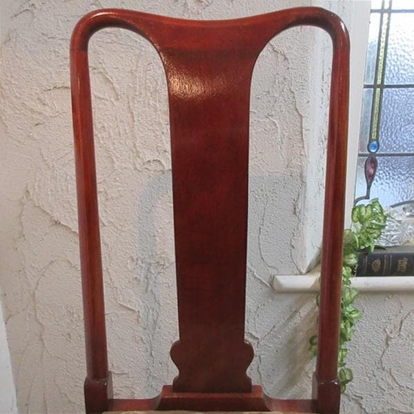 イギリス アンティーク 家具 クイーンアンチェア 猫脚 椅子 英国 4636d