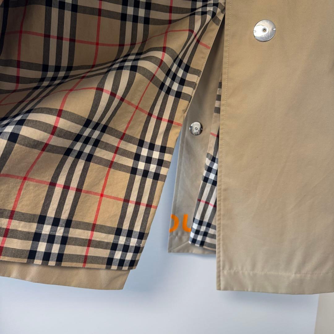 美品バーバリー グラフィックプリント ロゴ ステンカラートレンチコート38