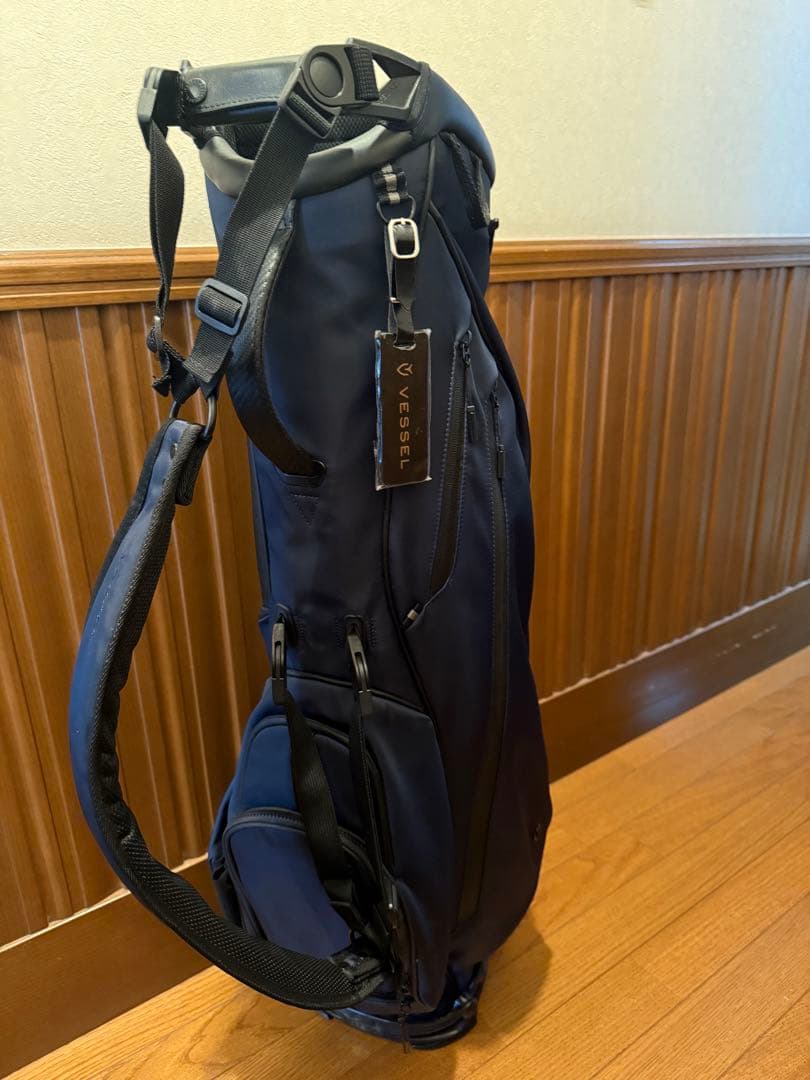 Vessel ネイビー キャディバッグ スタンド付き