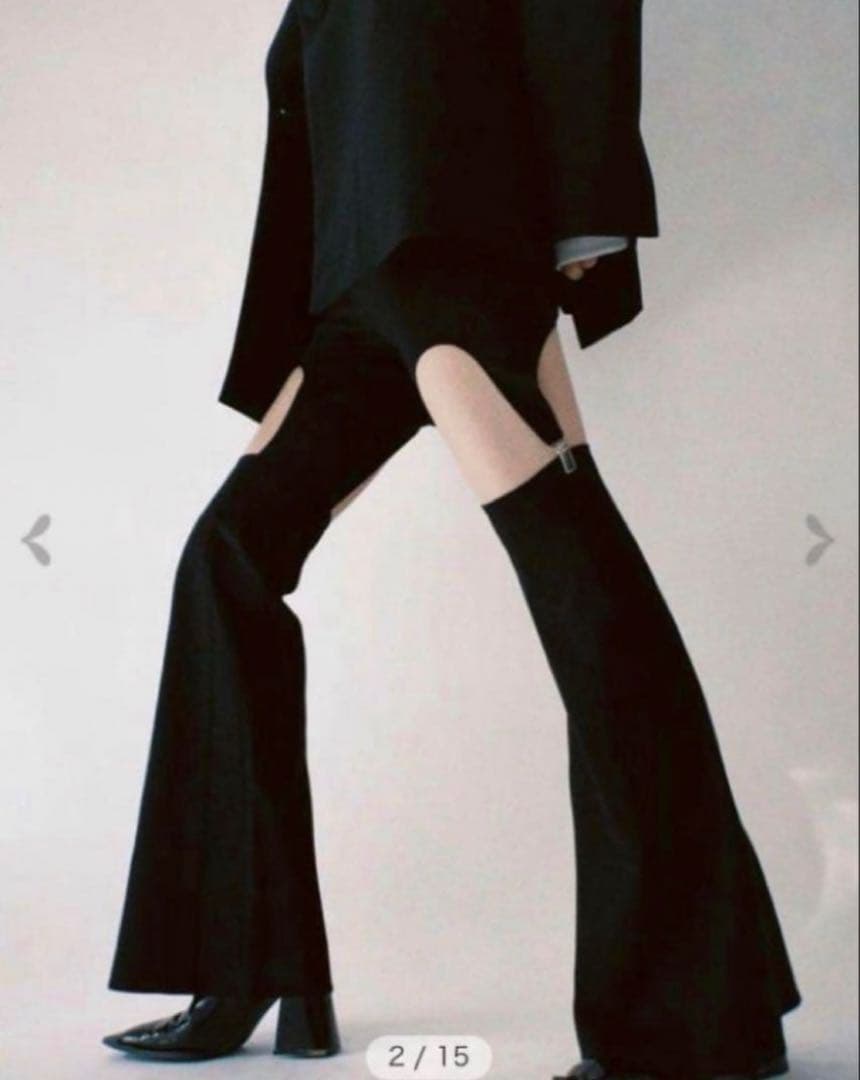 melt the lady サイドガーターベルトフレアパンツ