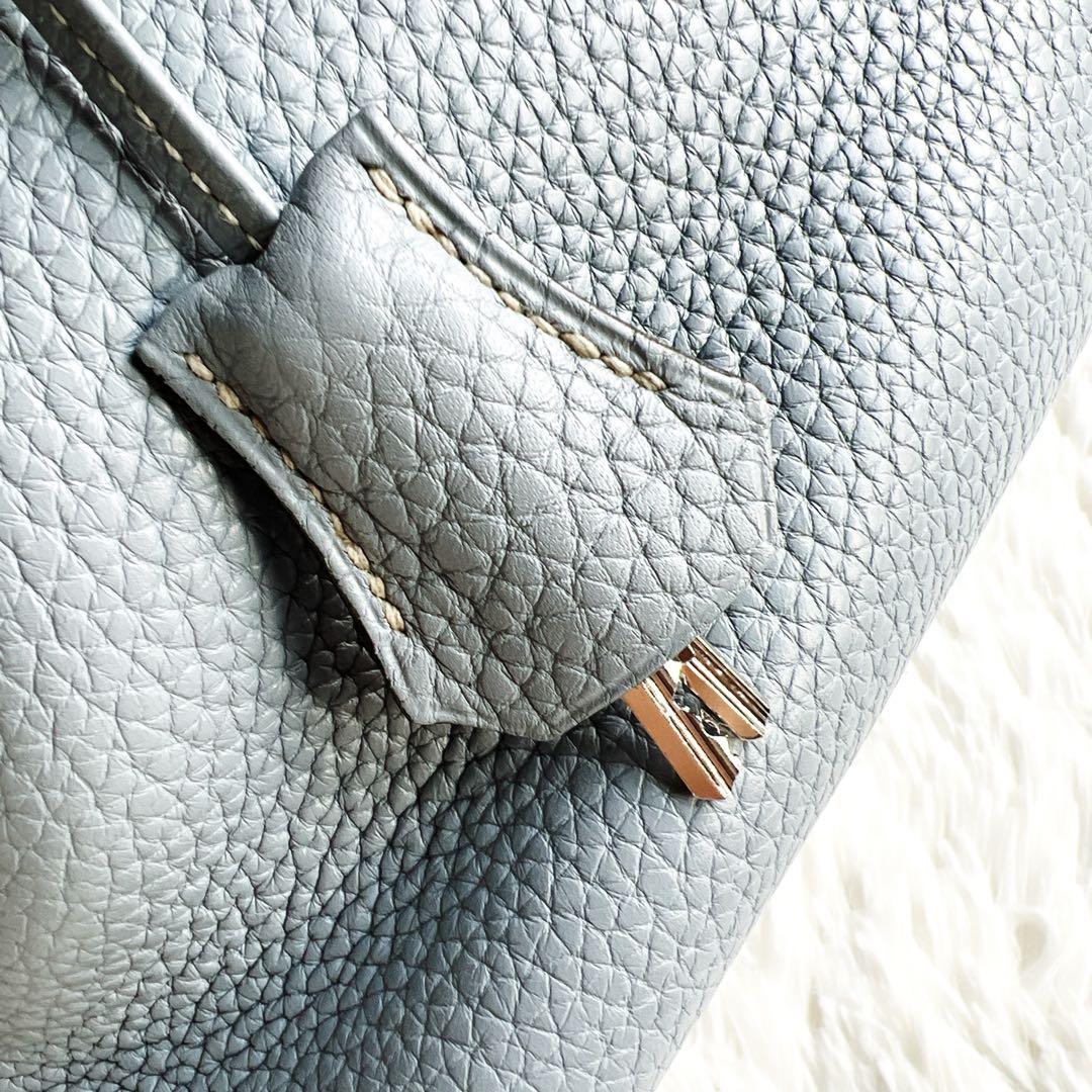 美品　HERMÈS エルメス　 ボリード31 ブルーラン　ブルーリン　クレマンス