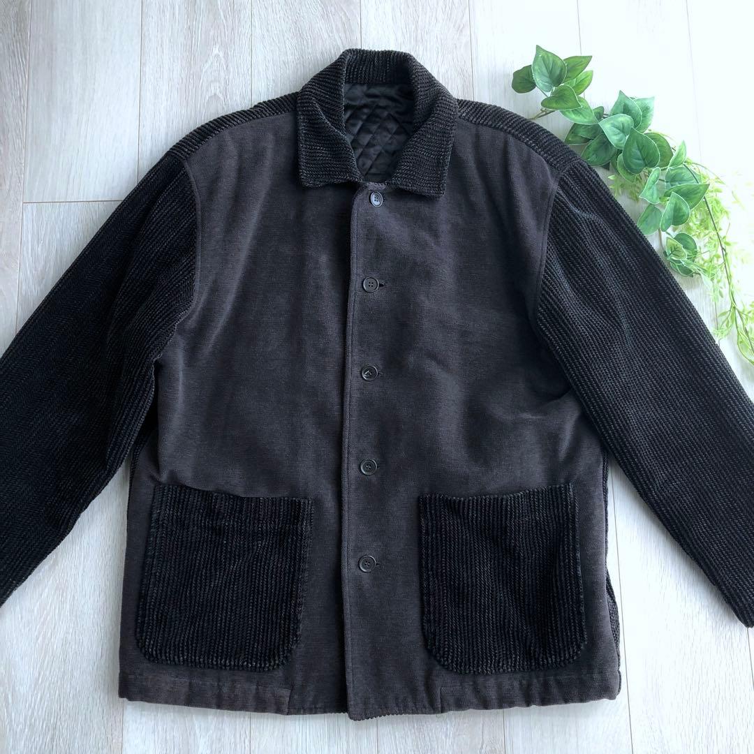 希少 VINTAGE ビンテージ カバーオール M コーデュロイ キルティング