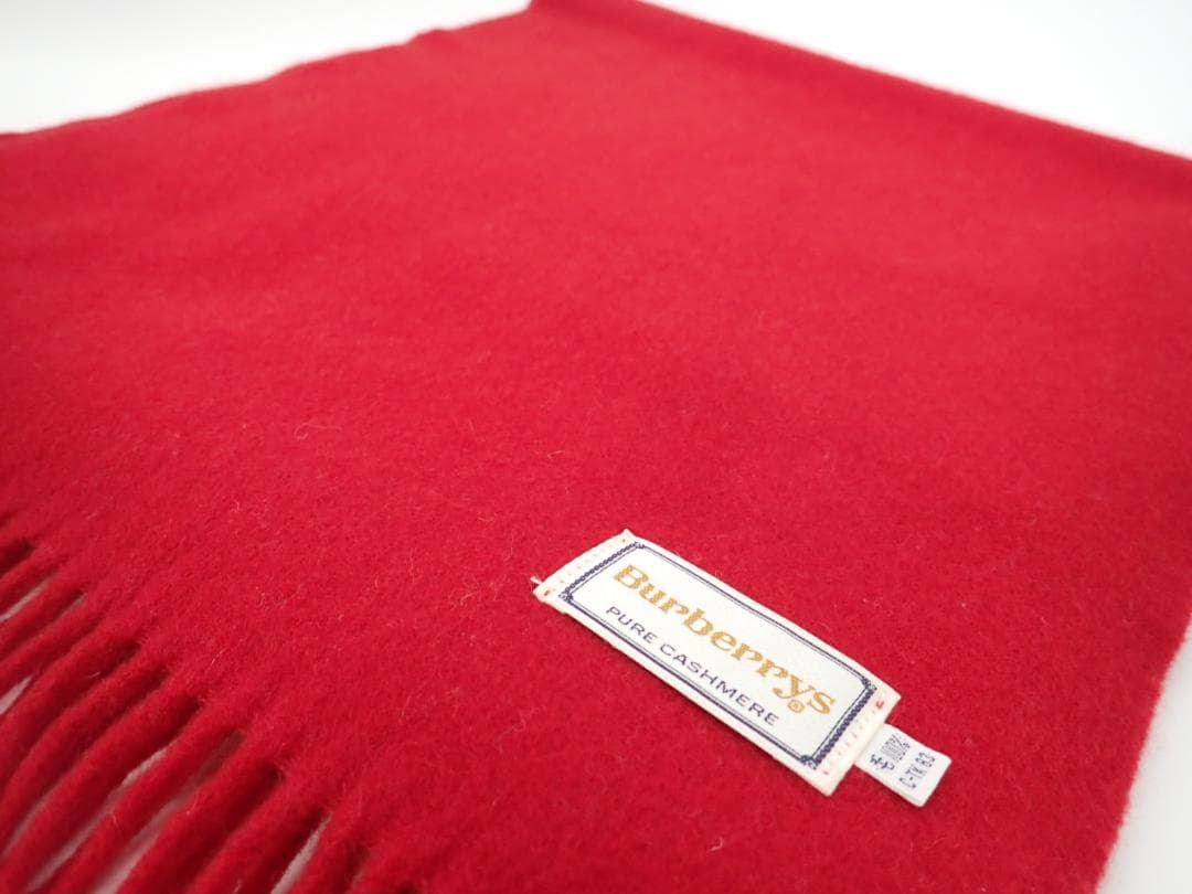 く*木様 極美品Burberrys バーバリー カシミア100％ マフラー レッ