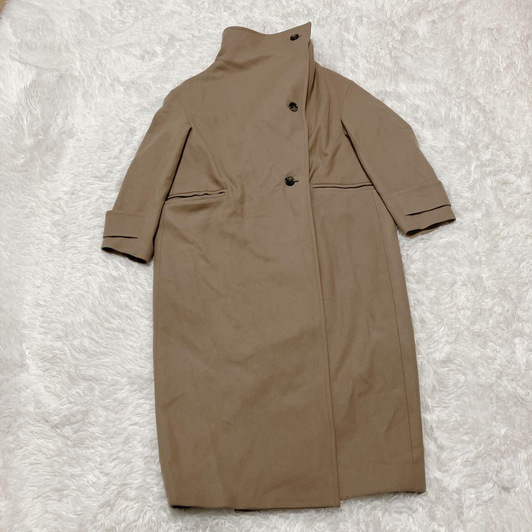 美品 CLANE クラネ UP NECK OVER DOUBLE COAT