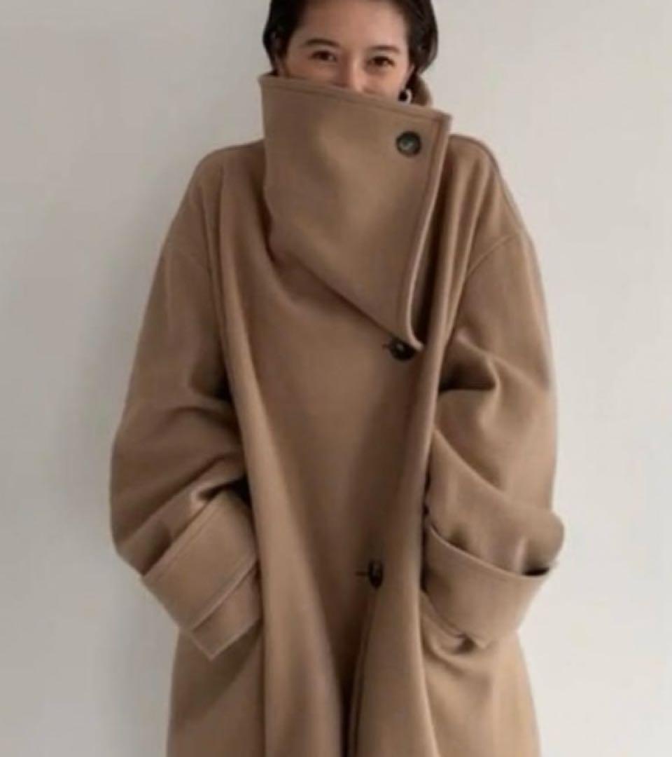 美品 CLANE クラネ UP NECK OVER DOUBLE COAT