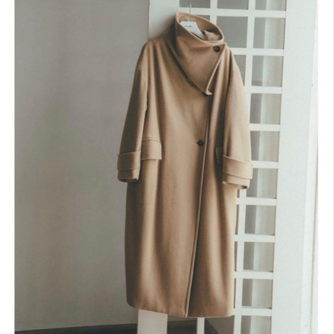 美品 CLANE クラネ UP NECK OVER DOUBLE COAT