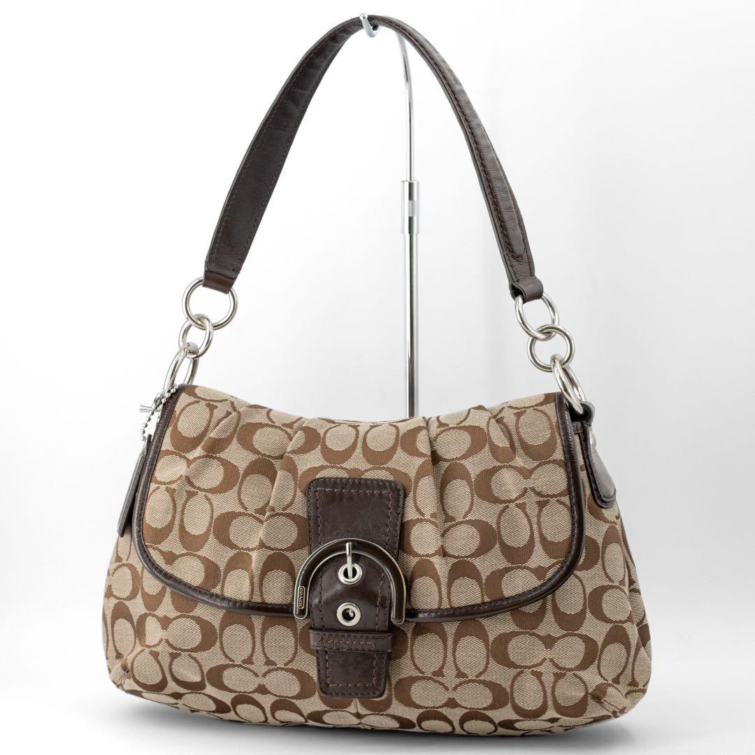 A075【美品】COACH／コーチ　ソーホー　ワンショルダーバッグ　シグネチャ