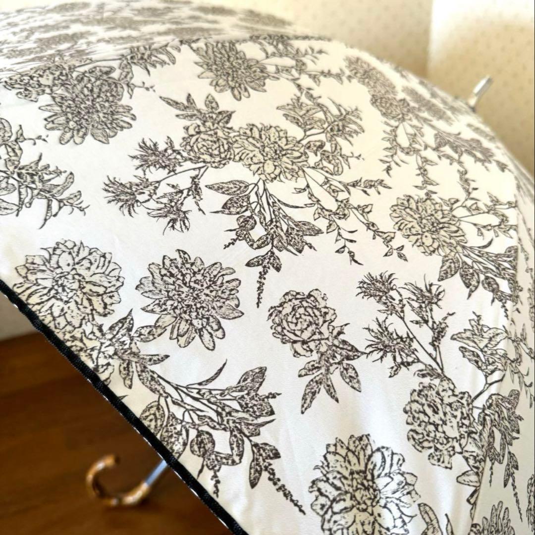 新品★サンドレス　晴雨兼用パラソル　日傘　1級遮光　遮熱　ワンタッチ　ボタニカル