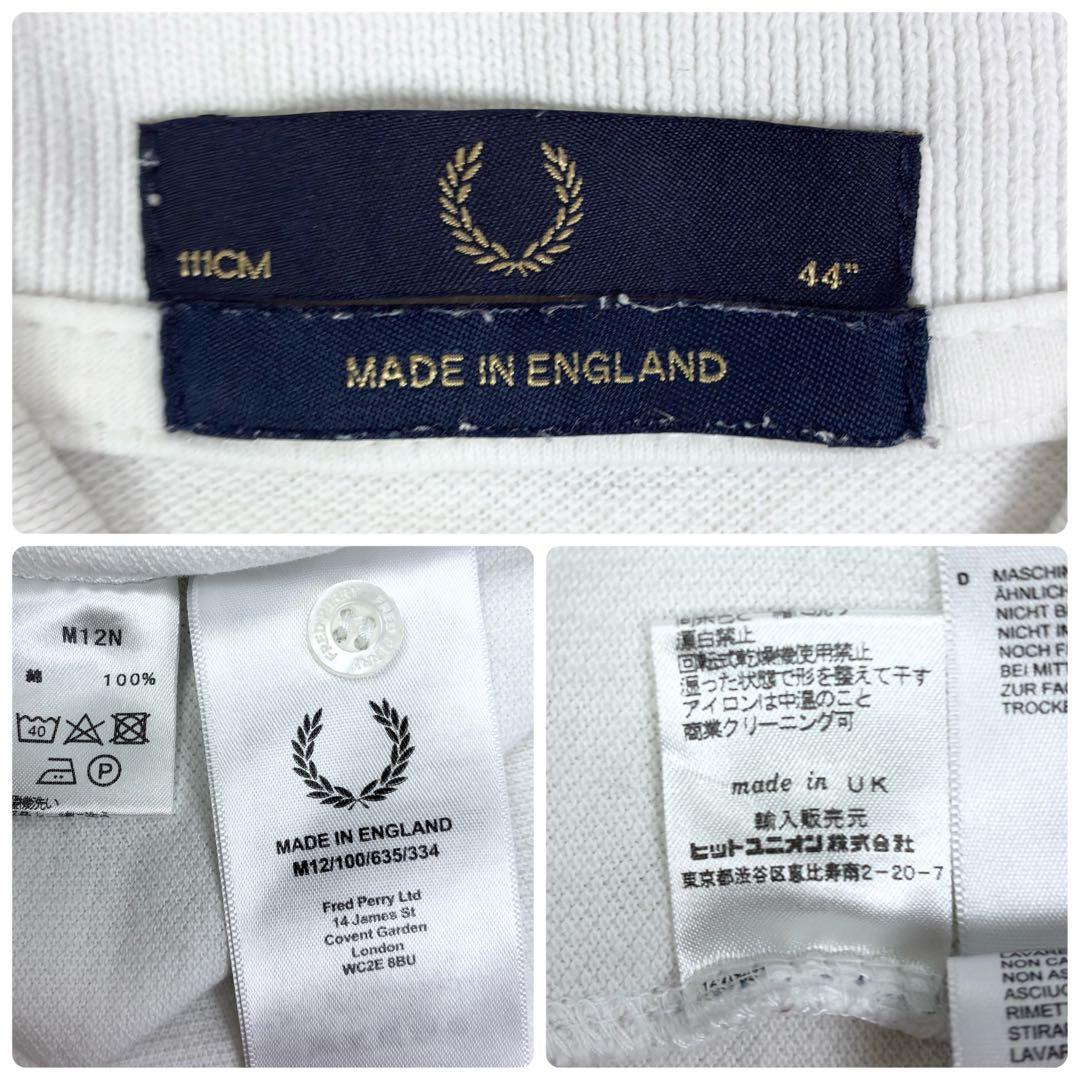 美品　フレッドペリー　M12　ワンポイントロゴ　半袖ポロシャツ　44　英国製