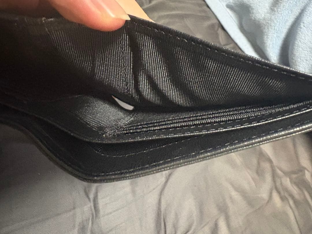 POLO 黒 二つ折り財布 レザー