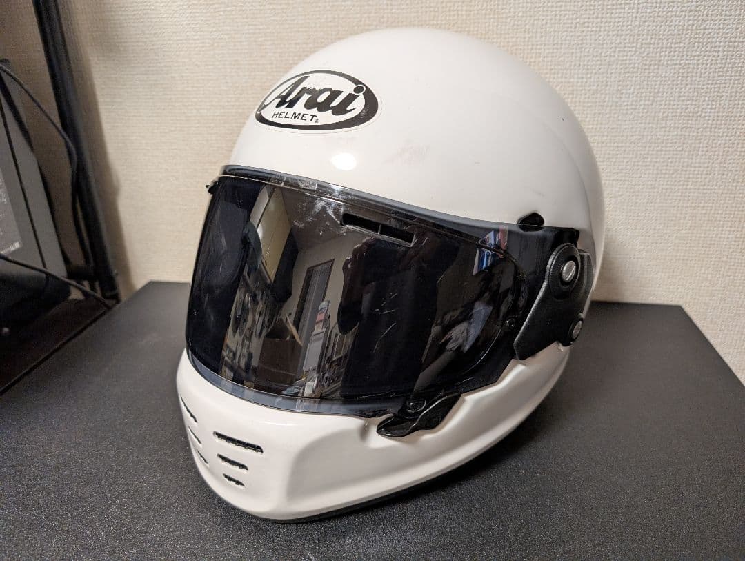 アライ　ラパイドネオ　XL　61〜62cm　ホワイト　スモークシールド