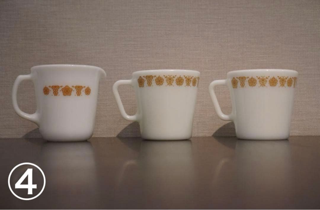 オールドパイレックス　バタフライゴールド / ゴールデンバタフライ　5点セット